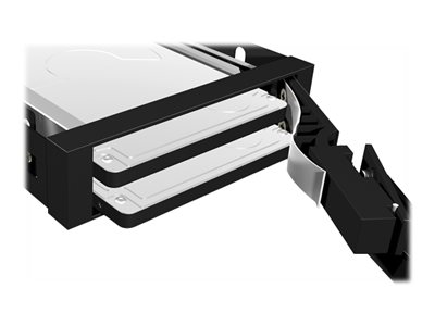 Wechselrahmen 2xSATA 25 zu 2xSATA Host traegerlos fuer 35 Schacht ICY BOX