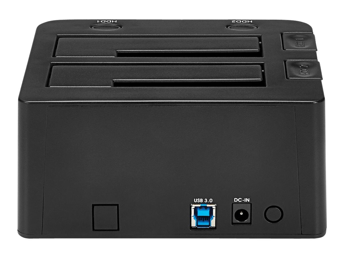 StarTech.com Dual-Bay USB 3.0 to SATA Hard Drive Docking Station, USB Hard Drive Dock, External 2.53.5 SATA IIIIII, SSDHDD Docking Station, Hot-Swap Hard Drive Bay - Top-Loading - Speicher-Controller - SATA 6Gb/s - USB 3.0