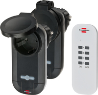 Brennenstuhl Comfort-Line 2-fach Funkschalt-Set RC CE1 0201 IP 44, schwarz