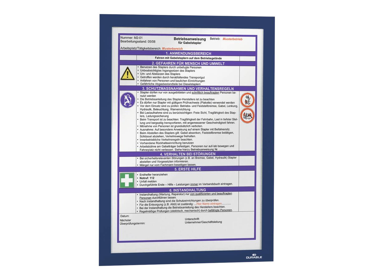 DURABLE Magnetrahmen selbstklebend DURAFRAME® blau A4, 2 St. DURABLE Magnetrahmen selbstklebend DURAFRAME® blau A4, 2 St.