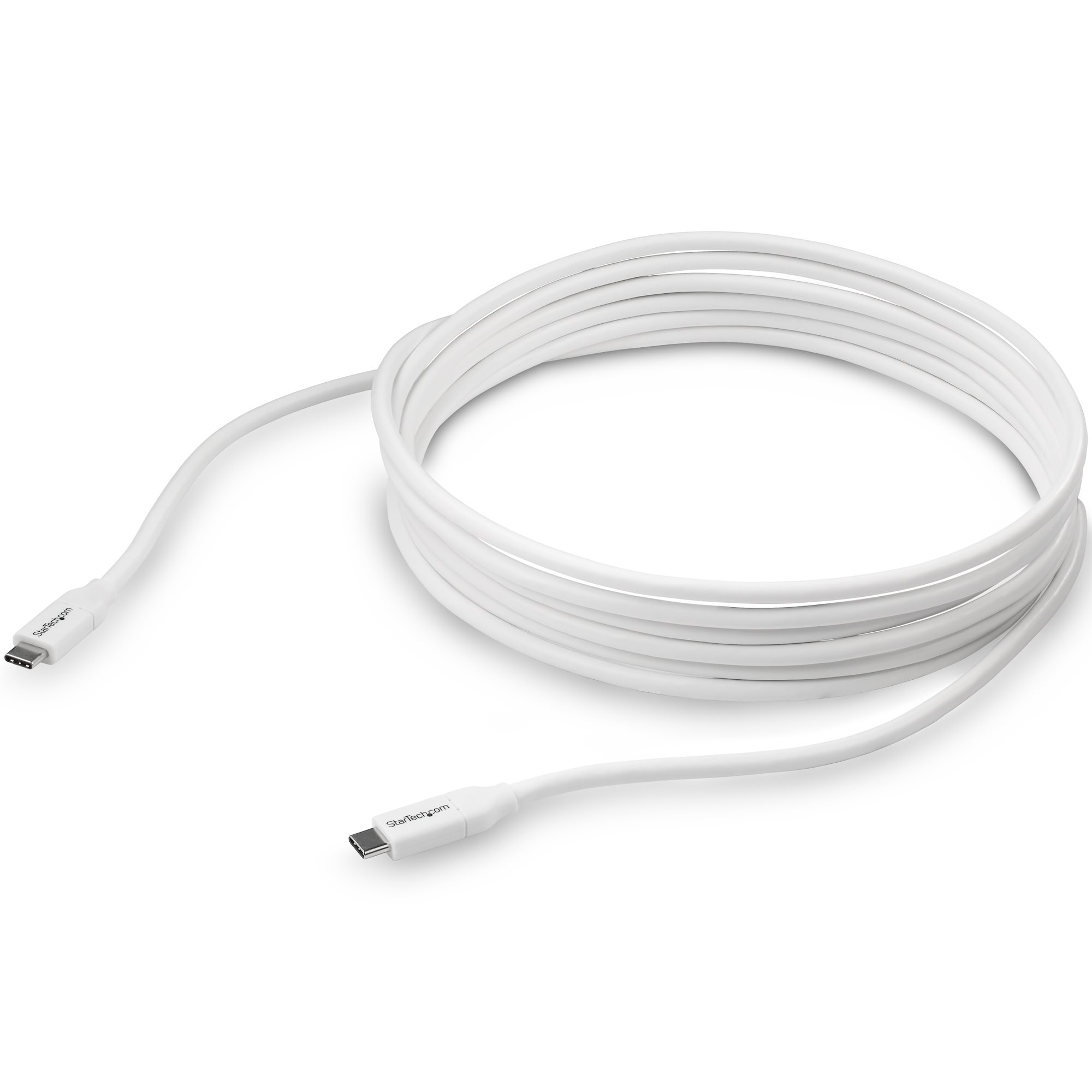 STARTECHCOM USBC auf USBC Kabel mit 5A Power Delivery StSt Weiss 4m USB 20 USBIF zertifiziert USB Typ C Kabel