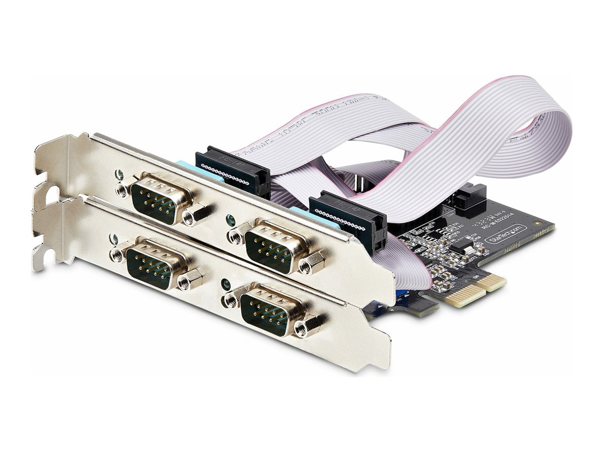 STARTECH.COM 4-Port Serielle PCIe Karte PCI Express zu RS232/RS422/RS485 DB9 Serielle Karte 16C1050 UART ESD Schutz Windows/Linux STARTECH.COM 4-Port Serielle PCIe Karte PCI Express zu RS232/RS422/RS485 DB9 Serielle Karte 16C1050 UART ESD Schutz Windows/Linux