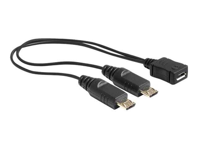 Delock Kabel USB micro-B Buchse > 2 x USB micro-B Stecker 20,5 cm Delock Kabel USB micro-B Buchse > 2 x USB micro-B Stecker 20,5 cm