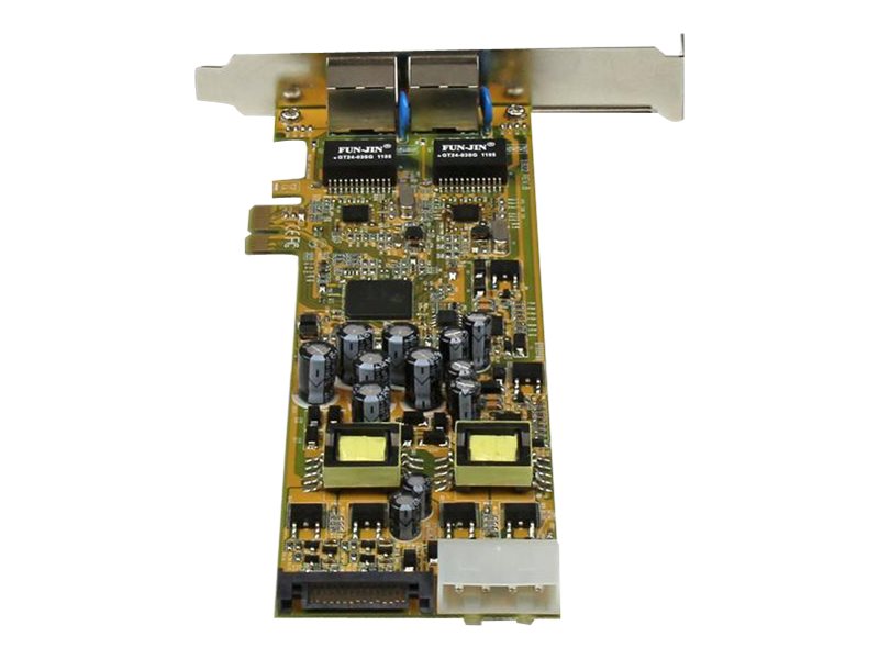 STARTECH.COM Dual Port PCI Express Gigabit Netzwerkkarte - 2 Port RJ45 PCIe PoE/PSE NIC Server Adapter - 10/100/1000 Mbit