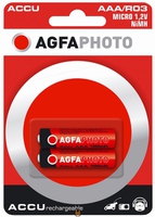 AGFAPHOTO Akku NiMH, Micro, AAA, HR03, 1.2V/900mAh, Retail Blister (2-Pack)