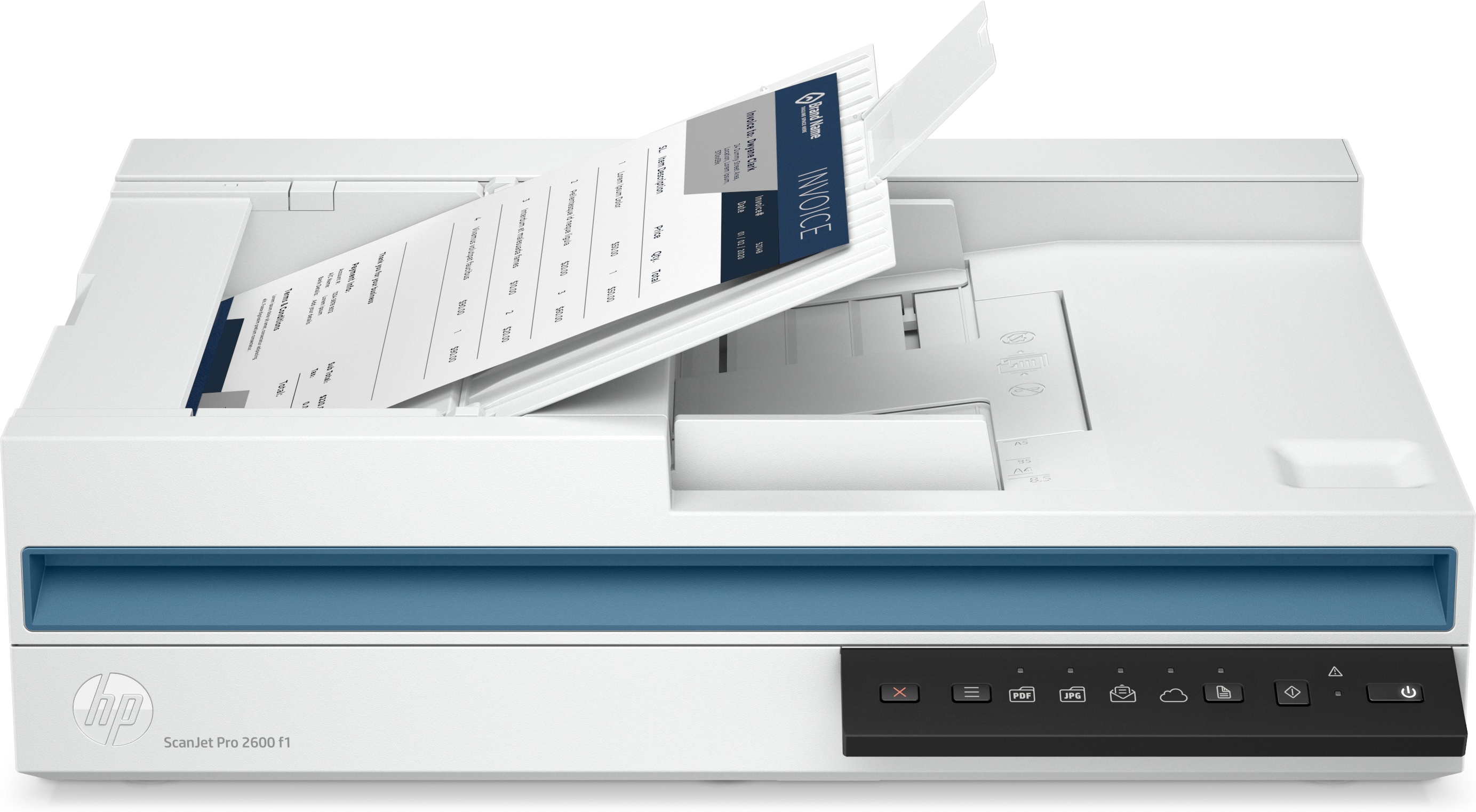 HP Scanjet Pro 2600 f1 Document scanner CMOS CIS Duplex A4 1200dpix1200dpi 25ppm mono 25ppm colour ADF 60sheets 1500scans USB
