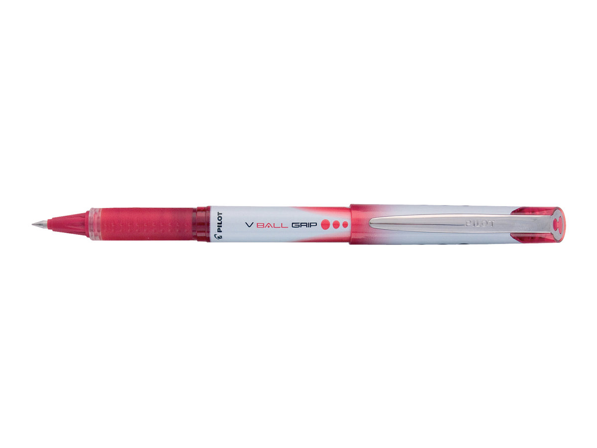 PILOT V-BALL GRIP 07 Tintenroller rot/silber 0,4 mm, Schreibfarbe: rot, 1 St. PILOT V-BALL GRIP 07 Tintenroller rot/silber 0,4 mm, Schreibfarbe: rot, 1 St.
