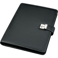 Alassio Ringbuchmappe Leder DIN A4 schwarz