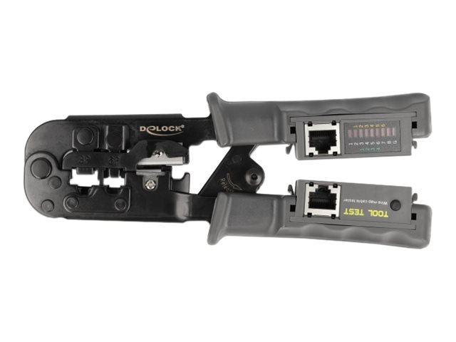 Delock Crimpzange mit Abisolierer und Netzwerktester Delock Crimpzange mit Abisolierer und Netzwerktester