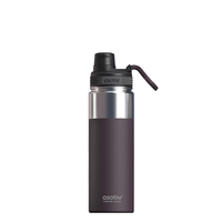 - Alpine Flask - isolierte Edelstahl Outdoorflasche 530ml Burgunderrot