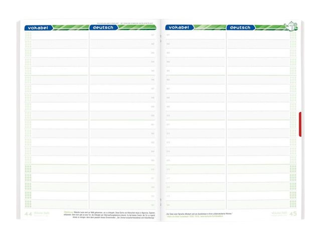 Haefft® Verlag Vokabelheft Universal -alle Sprachen Lineatur 53 liniert DIN A5 ohne Rand, 64 Blatt