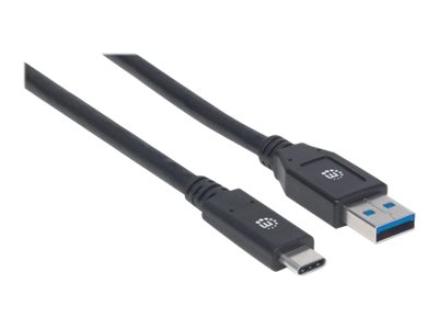 MANHATTAN USB 3.1 Typ C Gen1-Kabel 3m Typ C-Stecker auf Typ A-Stecker 5 Gbit/s schwarz