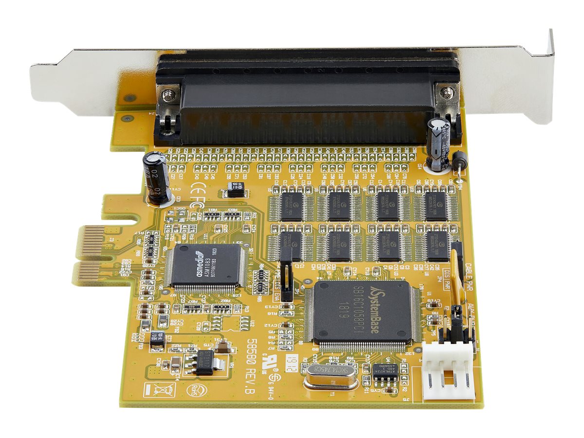 STARTECH.COM 8 Port PCI Express RS232 Serielle adapterkarte - PCIe zu Seriel DB9 RS232 Controllerkarte - 16C1050 UART - 15kV ESD STARTECH.COM 8 Port PCI Express RS232 Serielle adapterkarte - PCIe zu Seriel DB9 RS232 Controllerkarte - 16C1050 UART - 15kV ESD