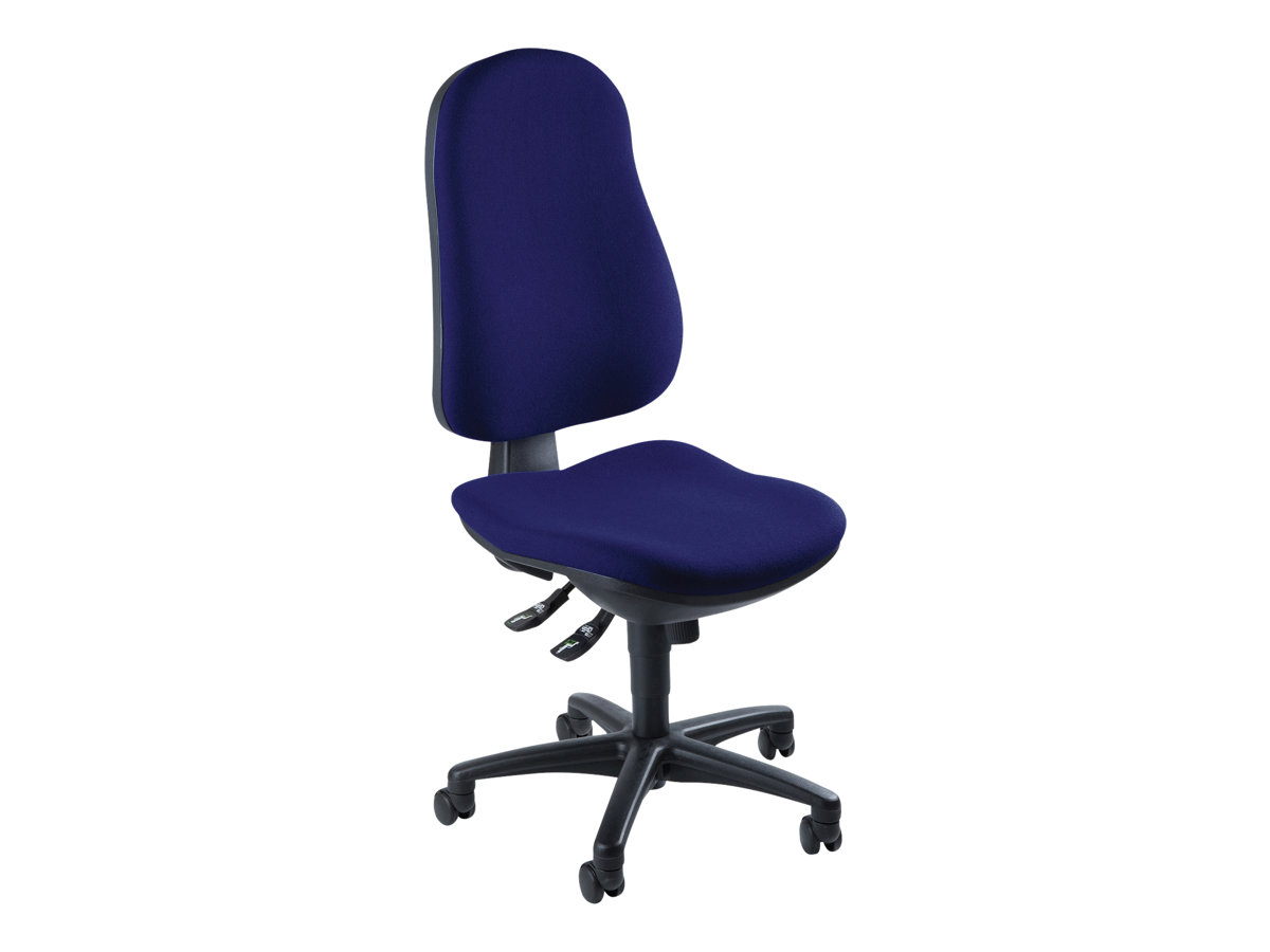 Topstar Buerostuhl Support SY, 8550 G26 Stoff blau, Gestell schwarz