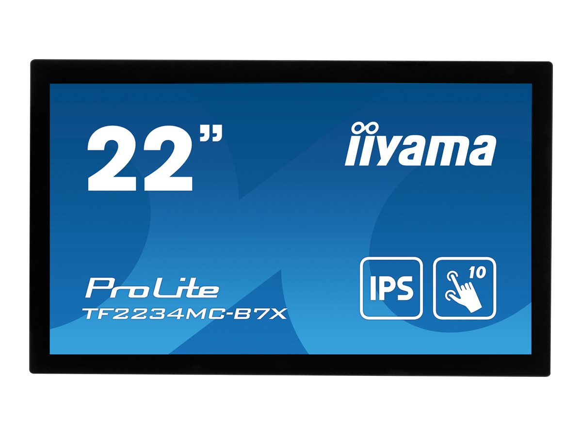IIYAMA TF2234MC-B7X 54,6cm 21,5Zoll IPS 1920x1080 10Point Touch Anti-Fingerprint 1000:1 305cd/m2 8ms HDMI DP VGA USB Touch Interface