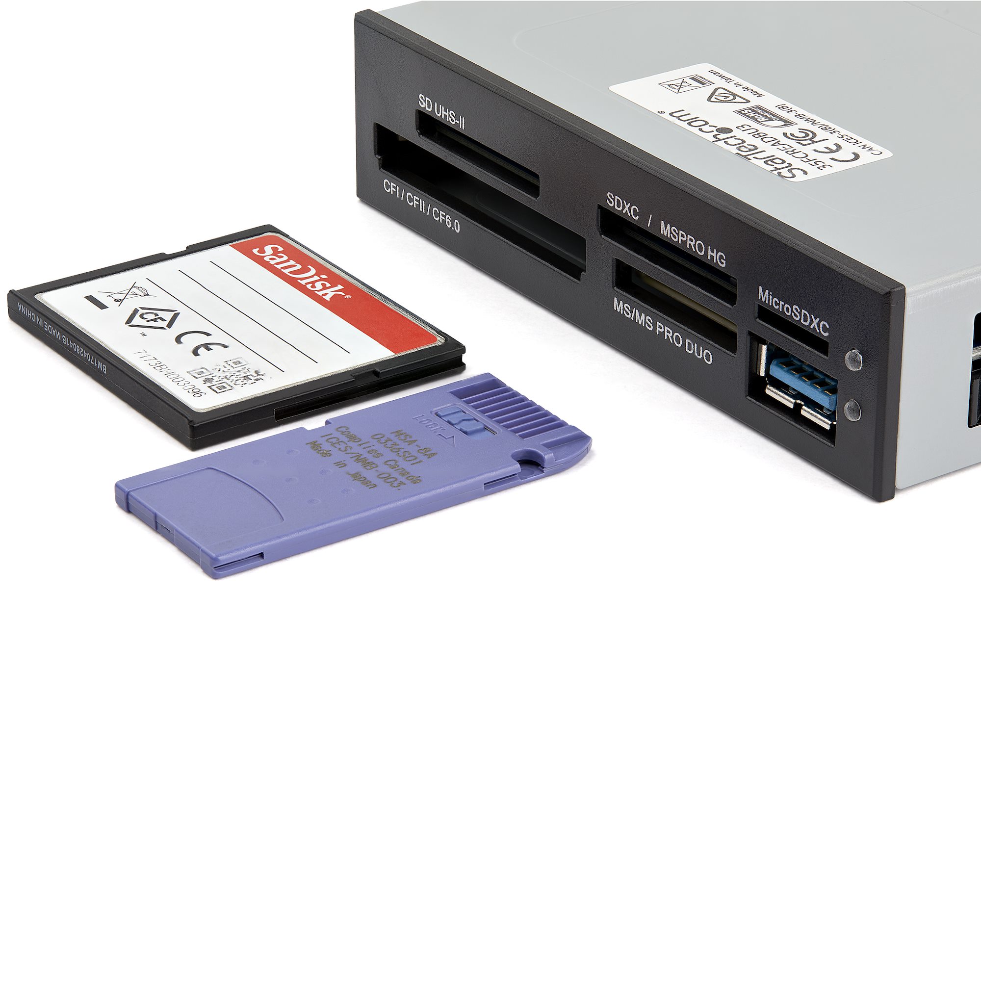 STARTECHCOM USB 30 interner Kartenleser mit UHSII Unterstuetzung SecureDigitalMicro SDMemoryStickCF Kartenlesegeraet