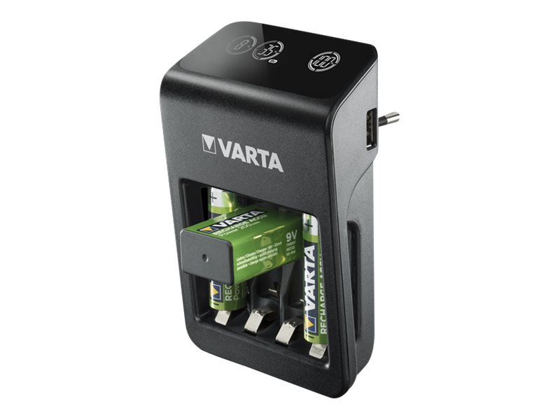 Varta Ladegerät 57687 LCD Plug Charger+ 4x AA 2100mAh