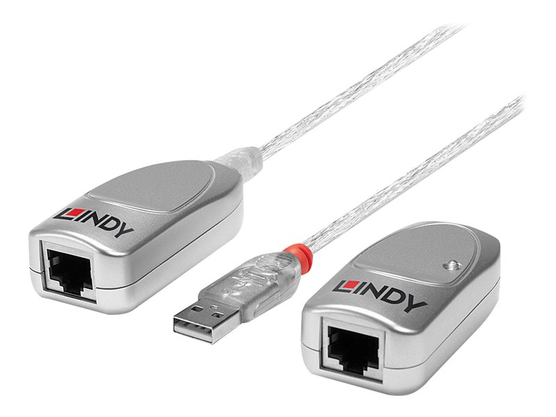 LINDY USB Cat. 5 Extender bis 50m. USB 1.1 Anschluss fuer optionales Netzteil