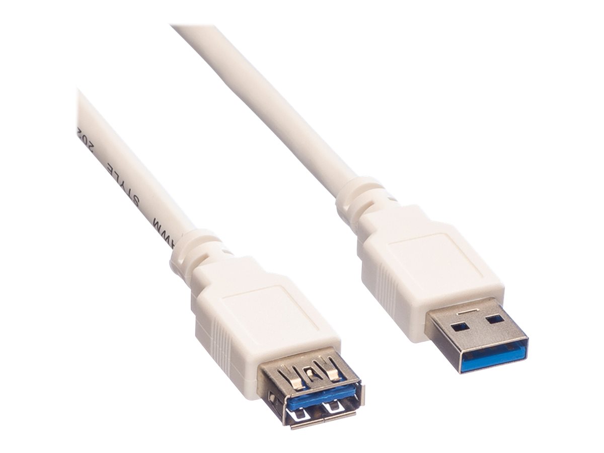 VALUE USB 3.2 Gen 1 Kabel Typ A-A ST/BU weiss 1,8m