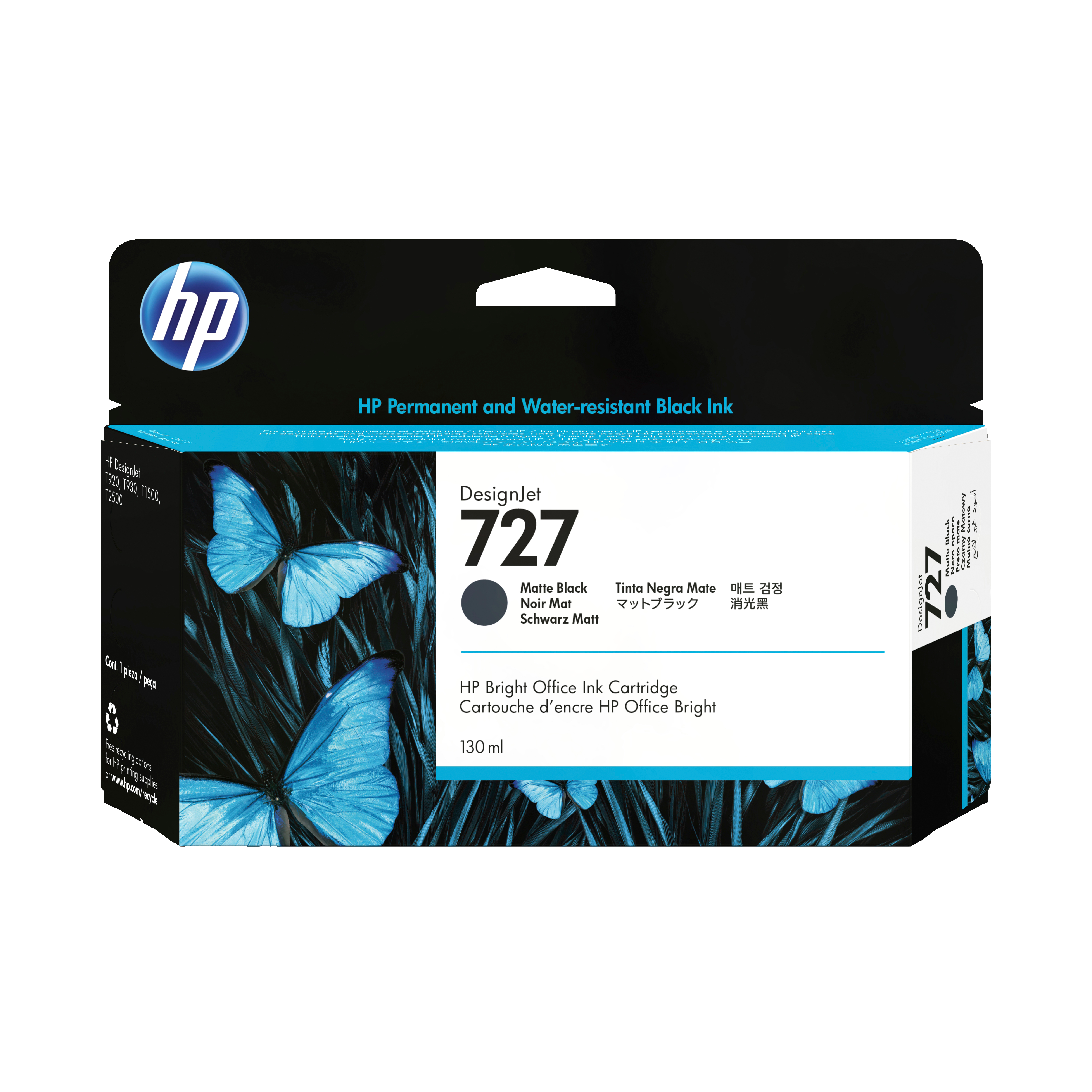 HP 727B3P22A matt schwarz Druckerpatrone