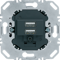 Berker USB-Ladesteckdose 260205 230V 2-f. 3.0A Tragring eckig ant Berker USB-Ladesteckdose 260205 230V 2-f. 3.0A Tragring eckig ant