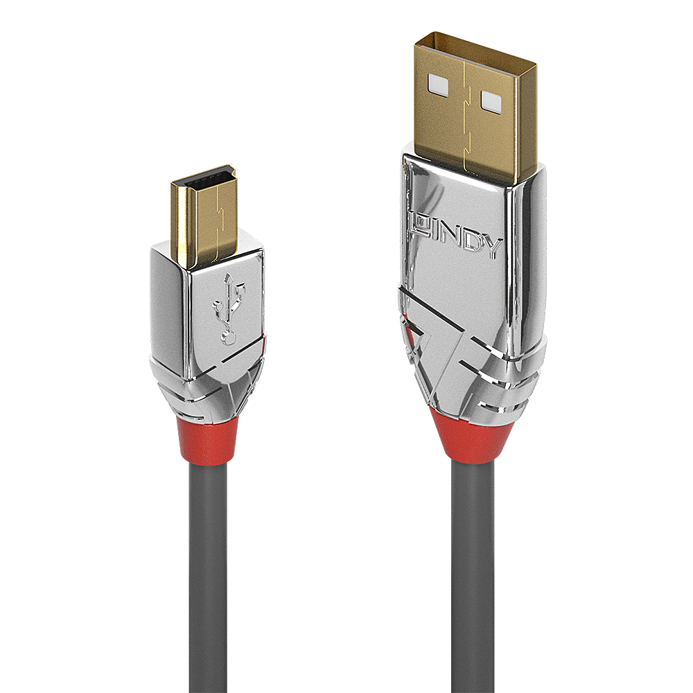LINDY 2m USB 2.0 Typ A an Mini-B Kabel Cromo Line 480 Mbit/s