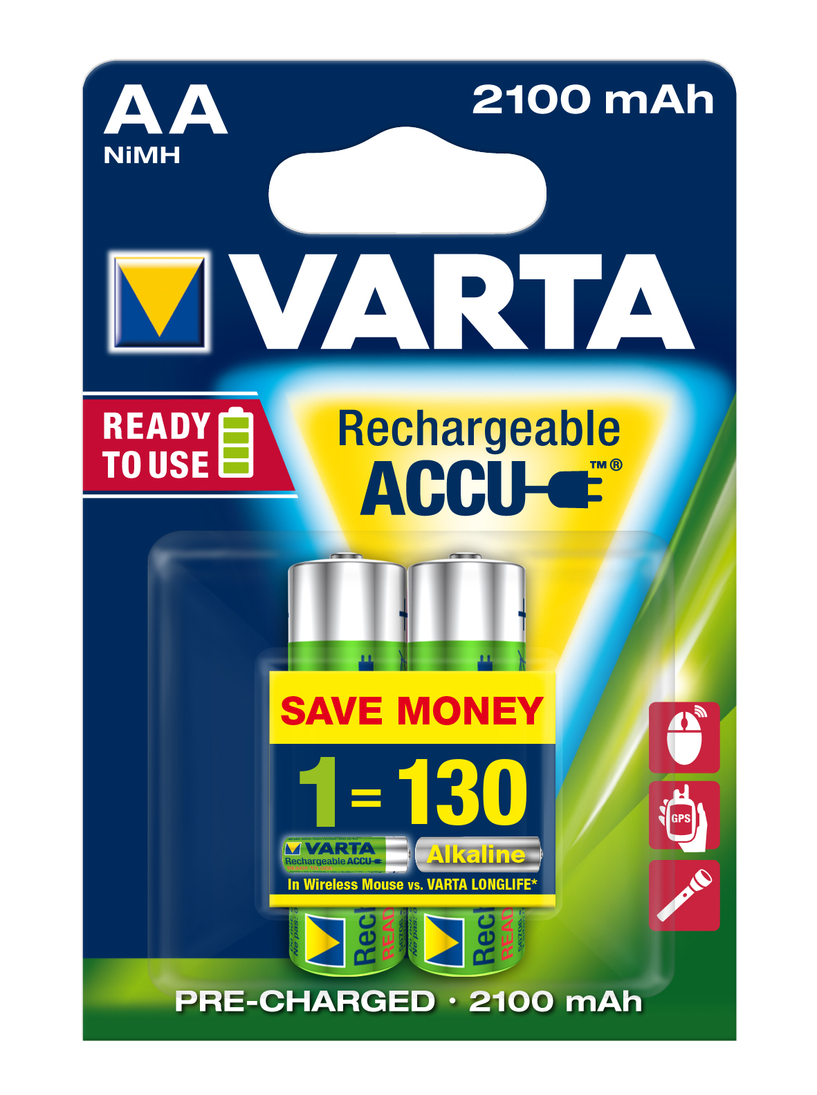Varta Rechargeable Accu 56706 R2U 2100mAh 2Blister Mignon