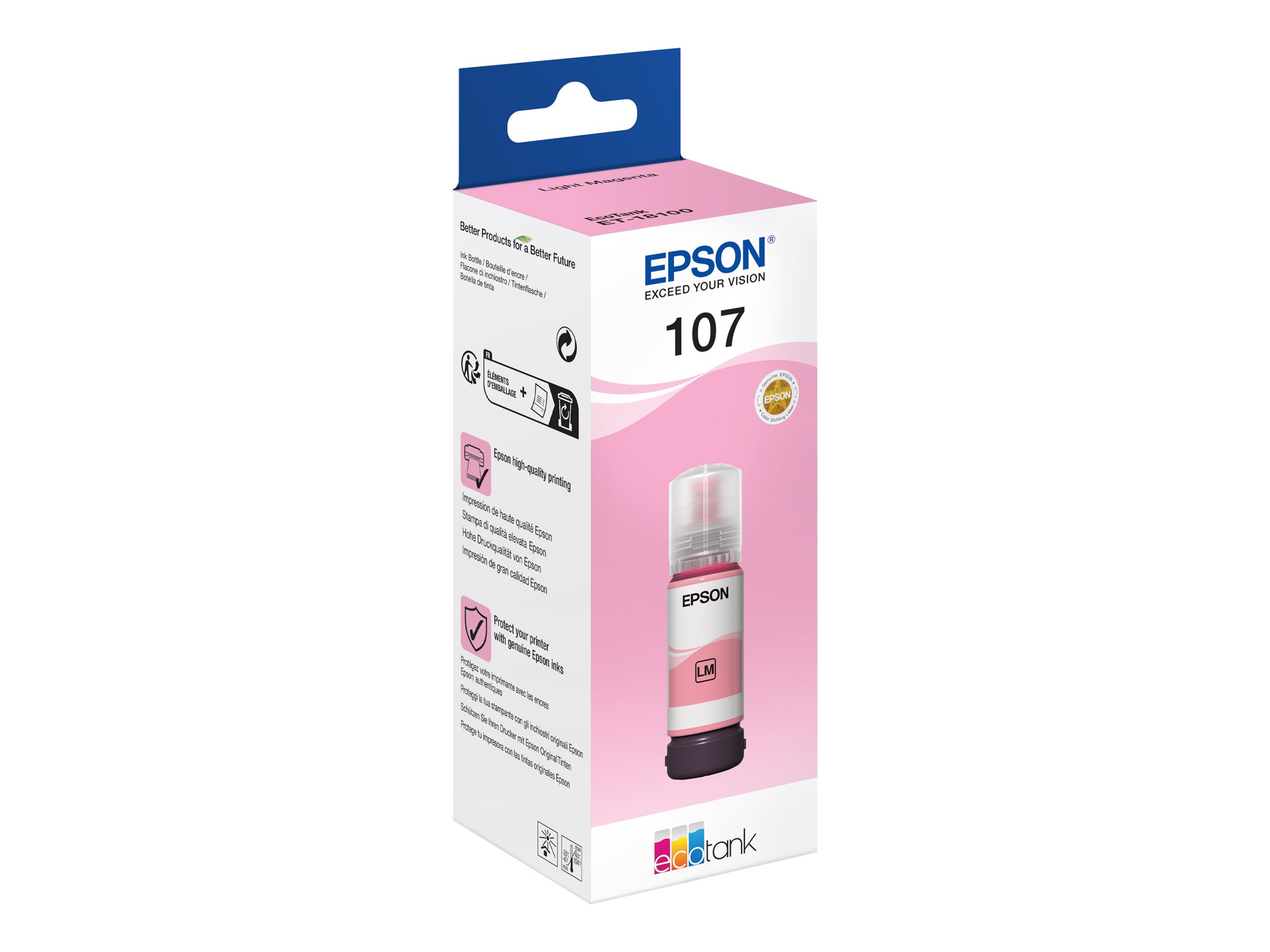 EPSON 1LB 107 EcoTank Light Magenta Ink Bottle