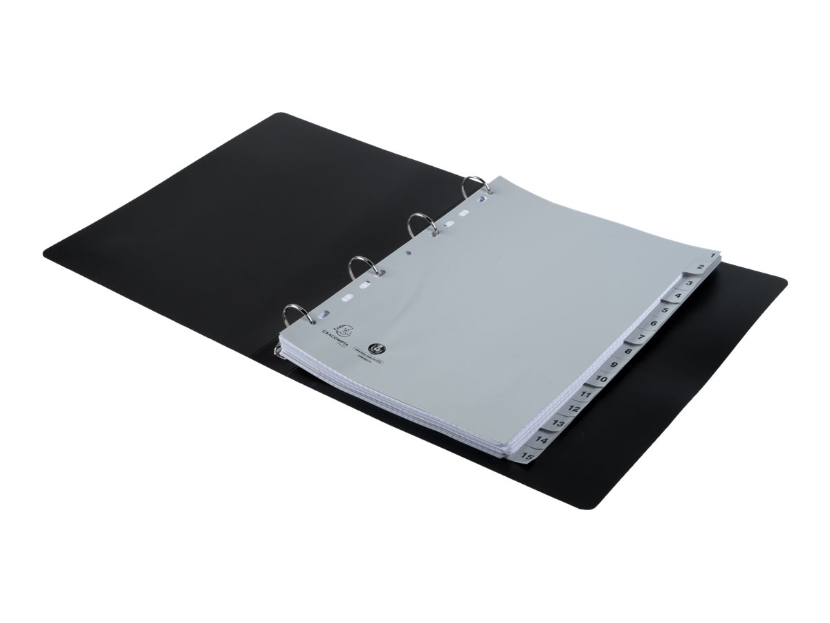 Exacompta Ordnerregister Vollformat 1-15 grau 15-teilig, 1 Satz Exacompta Ordnerregister Vollformat 1-15 grau 15-teilig, 1 Satz