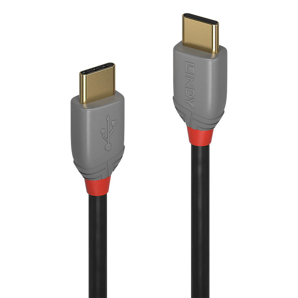 LINDY 2m USB 3.1 Typ C Kabel 3A Anthra Line