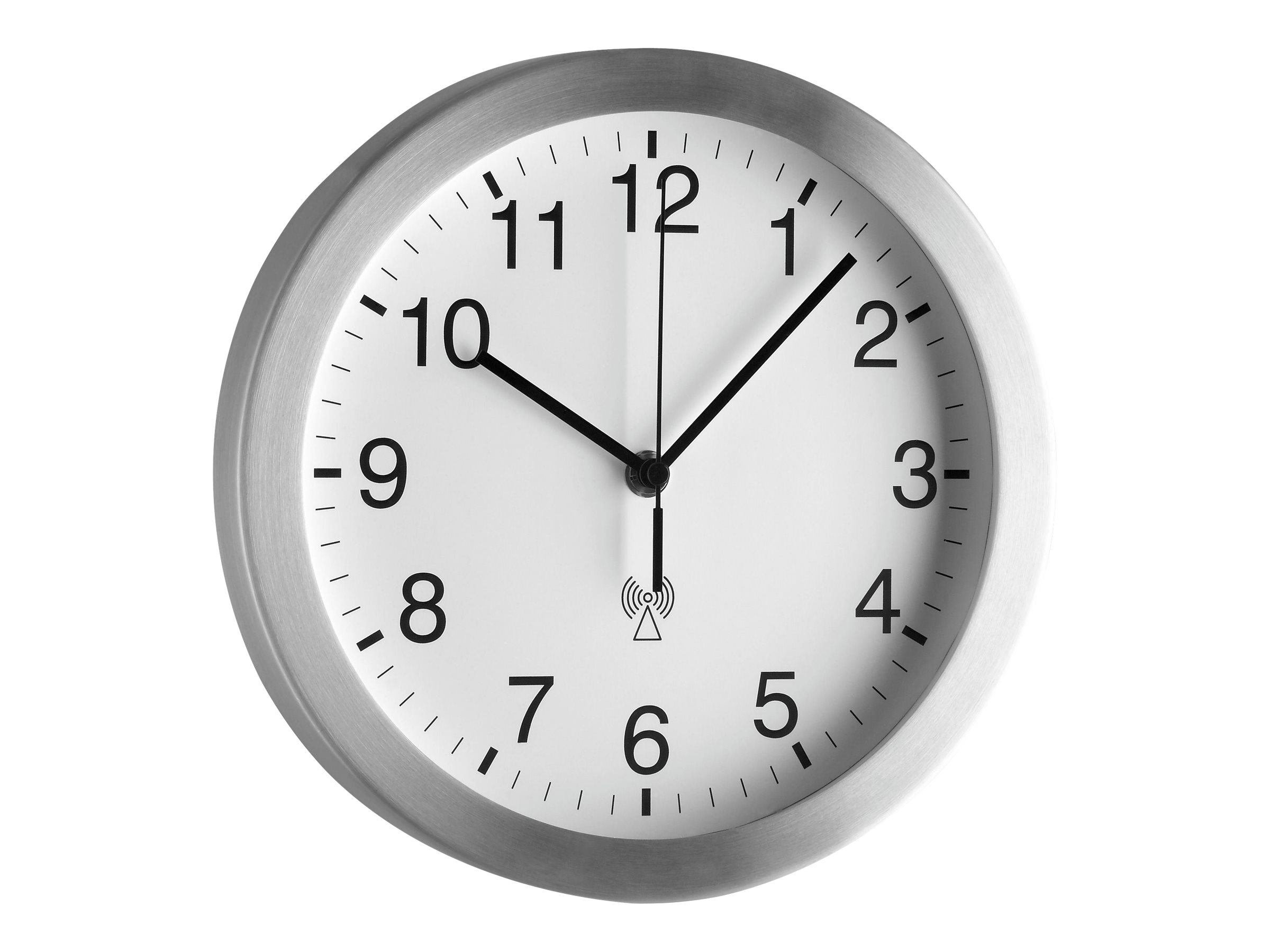 TFA Funkwanduhr 981091 weiß silber Aluminium, Ø 25,0 cm