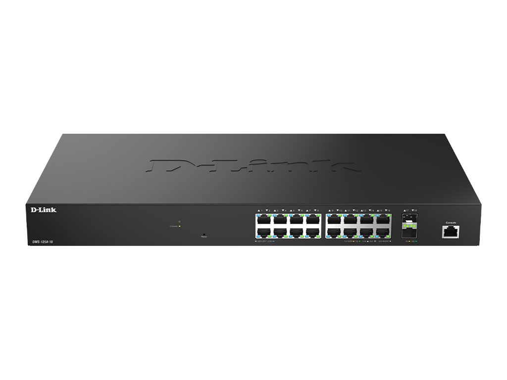 DLINK DMS125018E 18Port MultiGigabit Smart Managed Switch 18x 25G MultiGigabit 2x 10G SFP