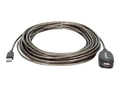 MANHATTAN USB 2.0 Repeater Kabel In Reihe schaltbar A-Stecker A-Buchse 10 m Farbe schwarz