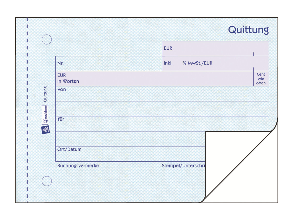 AVERY Zweckform Quittung, inkl. MwSt. Formularbuch 321 AVERY Zweckform Quittung, inkl. MwSt. Formularbuch 321