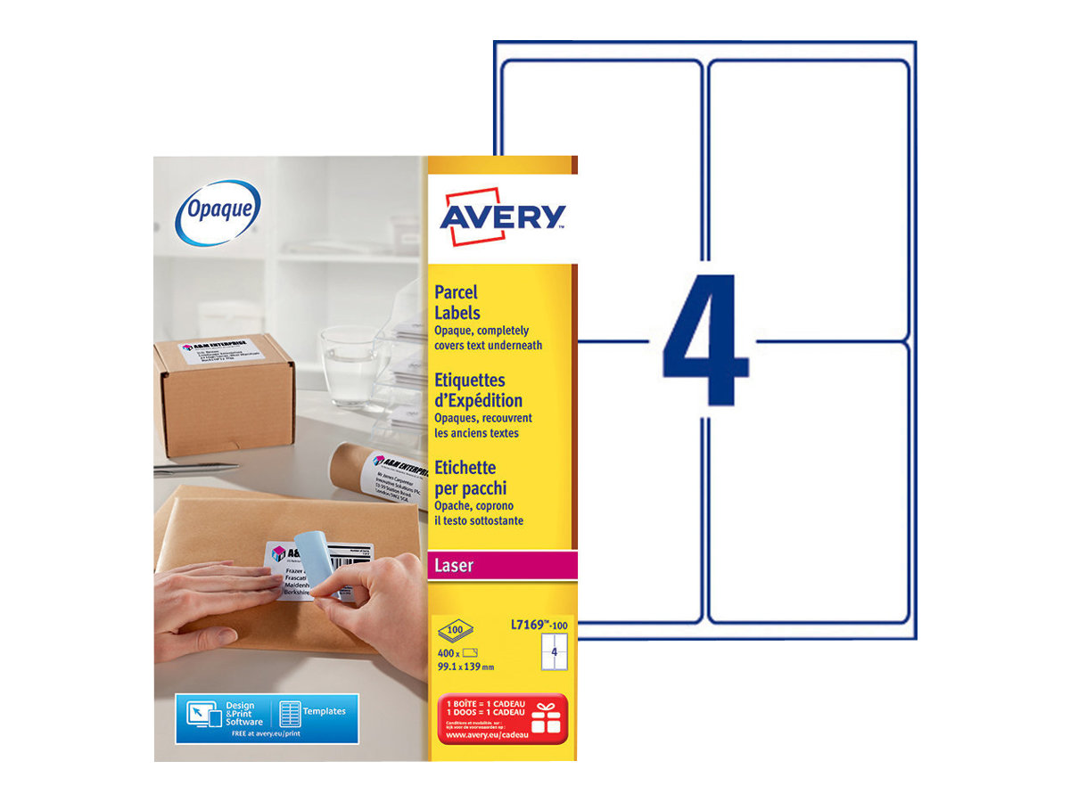 400 AVERY Zweckform Versandetiketten L7169-100 weiss 99,1 x 139,0 mm