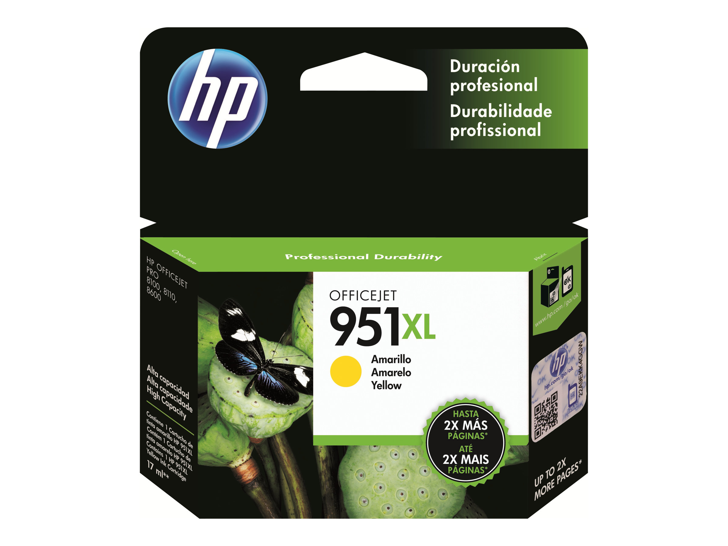 HP 951XL original Ink cartridge CN048AE BGX yellow high capacity 1.500 pages 1-pack Officejet HP 951XL original Ink cartridge CN048AE BGX yellow high capacity 1.500 pages 1-pack Officejet