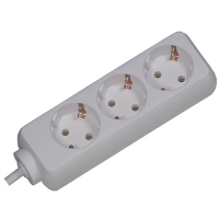 Bachmann Steckdosenleiste SELLY 3-Fach, wei? 1,5m, ohne Schalter Bachmann Steckdosenleiste SELLY 3-Fach, wei? 1,5m, ohne Schalter