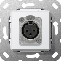 Gira Buchse 566703 XLR D-Serie Einsatz reinweiss Gira Buchse 566703 XLR D-Serie Einsatz reinweiss
