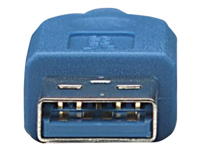 TECHLY USB3.0 Anschlusskabel blau 2m Stecker Typ A auf Stecker Typ Micro B