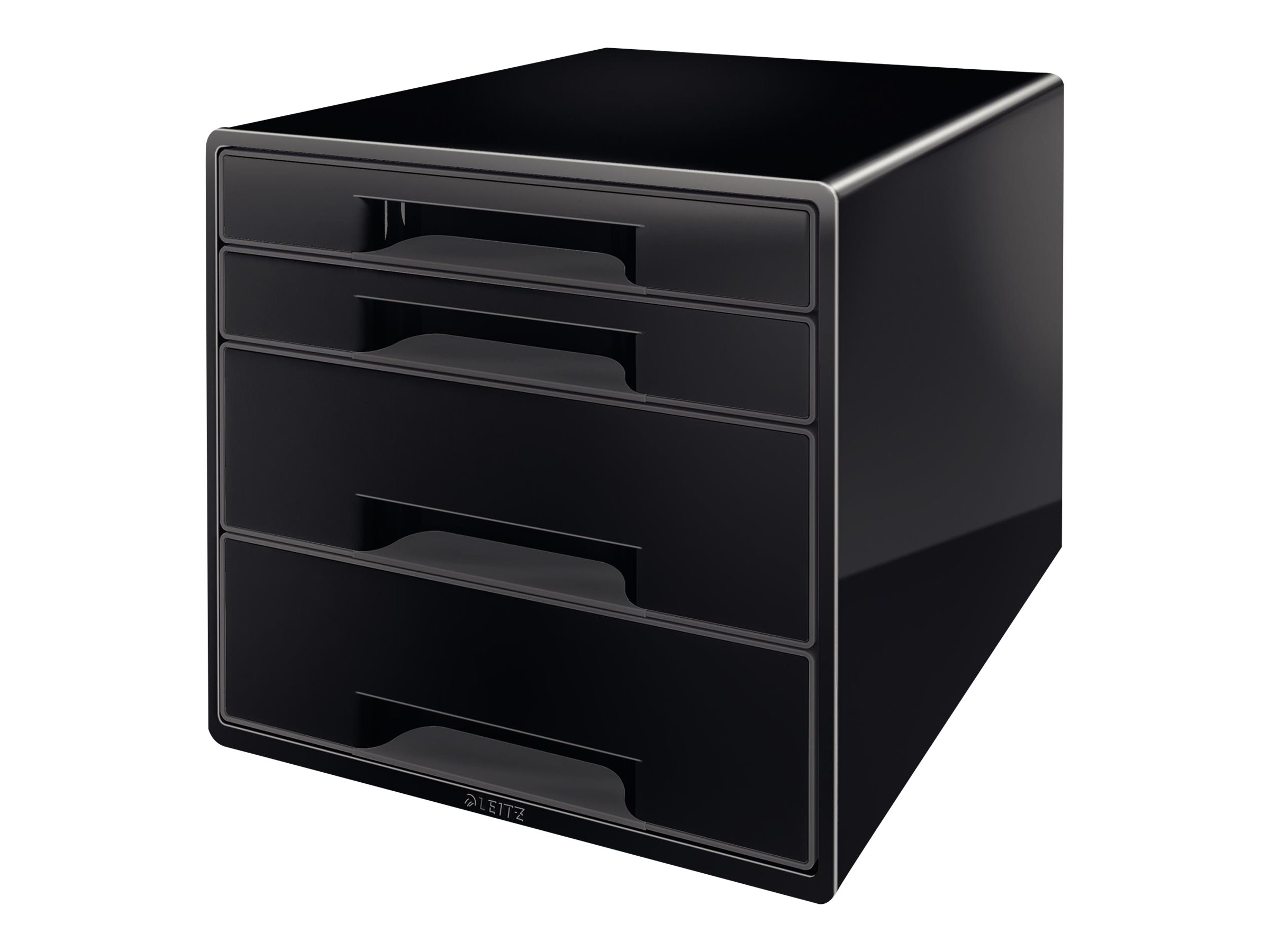 LEITZ Schubladenbox CUBE Duo Colour  schwarz/grau 52521095, DIN A4 mit 4 Schubladen