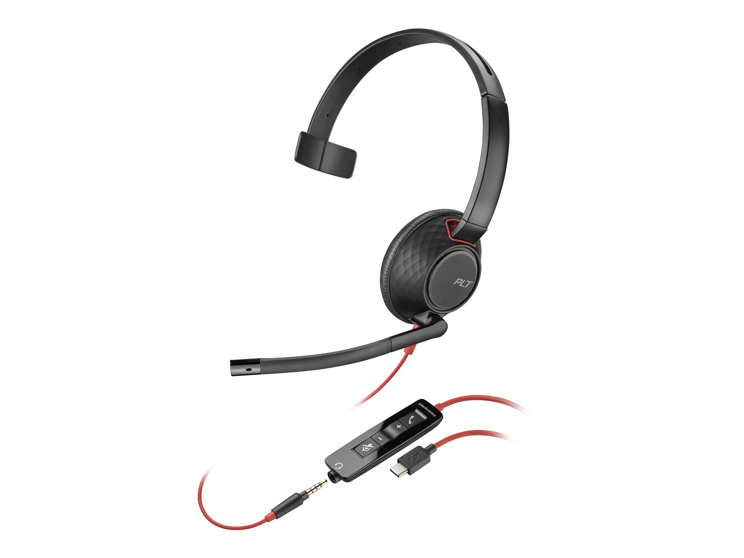 Poly Headet Blackwire 5210 USB-C mit 3,5mm Klinken Anschluss und USB C/A Adapter Poly Headet Blackwire 5210 USB-C mit 3,5mm Klinken Anschluss und USB C/A Adapter