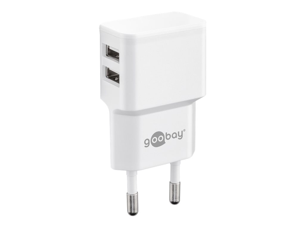 goobay Ladekabel mit Adapter weiÃ, KabellÃ¤nge: 1 m, 12 Watt