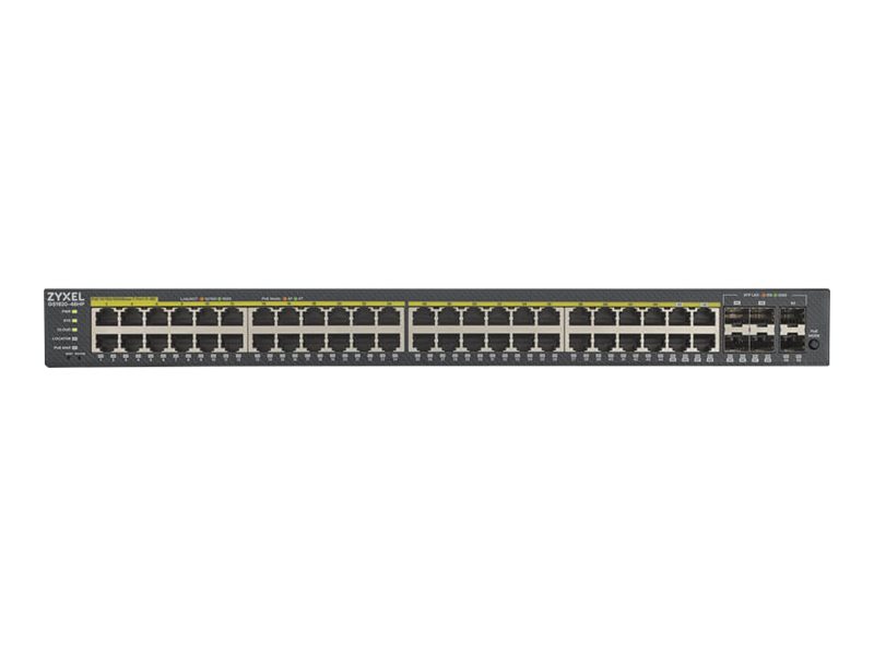 ZYXEL GS1920-48HPv2 52 Port Smart Managed PoE Switch 48x Gigabit Copper PoE and 4x Gigabit dual pers ZYXEL GS1920-48HPv2 52 Port Smart Managed PoE Switch 48x Gigabit Copper PoE and 4x Gigabit dual pers