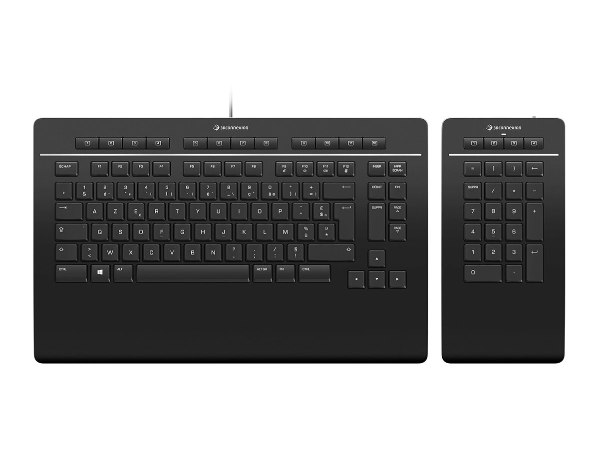 3DCONNEXION Keyboard Pro with Numpad Francais AZERTY
