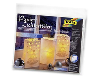 folia Papiertueten fuer Tischlichter Weihnachtsbaum weiss 10 St.