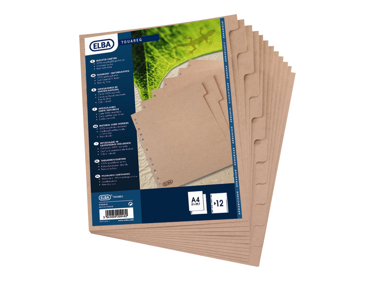 OXFORD Ordnerregister Touareg Vollformat blanko beige 12-teilig, 1 St. OXFORD Ordnerregister Touareg Vollformat blanko beige 12-teilig, 1 St.