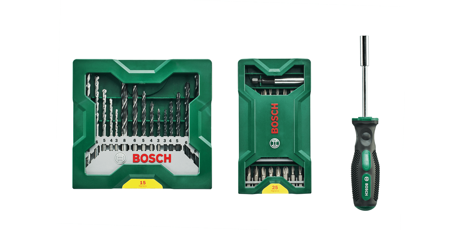 BOSCH Bohrer und BitSet 25151 MiniXLine Sets plus Griff, 41teilig