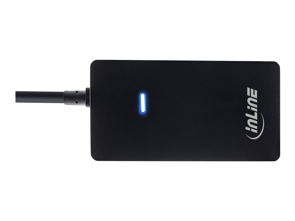 INLINE USB 2.0 HUB 4 Port schwarz mit Kabel 30cm INLINE USB 2.0 HUB 4 Port schwarz mit Kabel 30cm