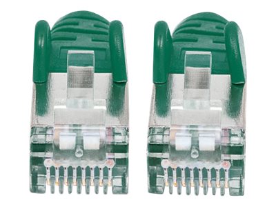 Intellinet Network Patch Cable, Cat6A, 1m, Green, Copper, S/FTP, LSOH / LSZH, PVC, RJ45, Gold Plated Contacts, Snagless, Booted, Polybag - Patch-Kabel (DTE)