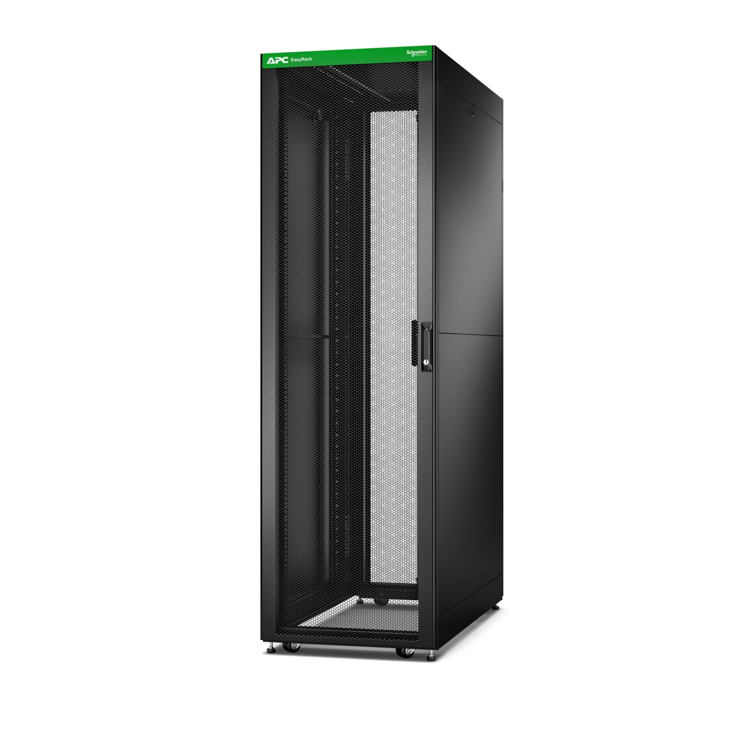 APC Easy Rack 42Ux600x1100 RoofSide panelcastorsfeet No Bottom 4 Brackets black